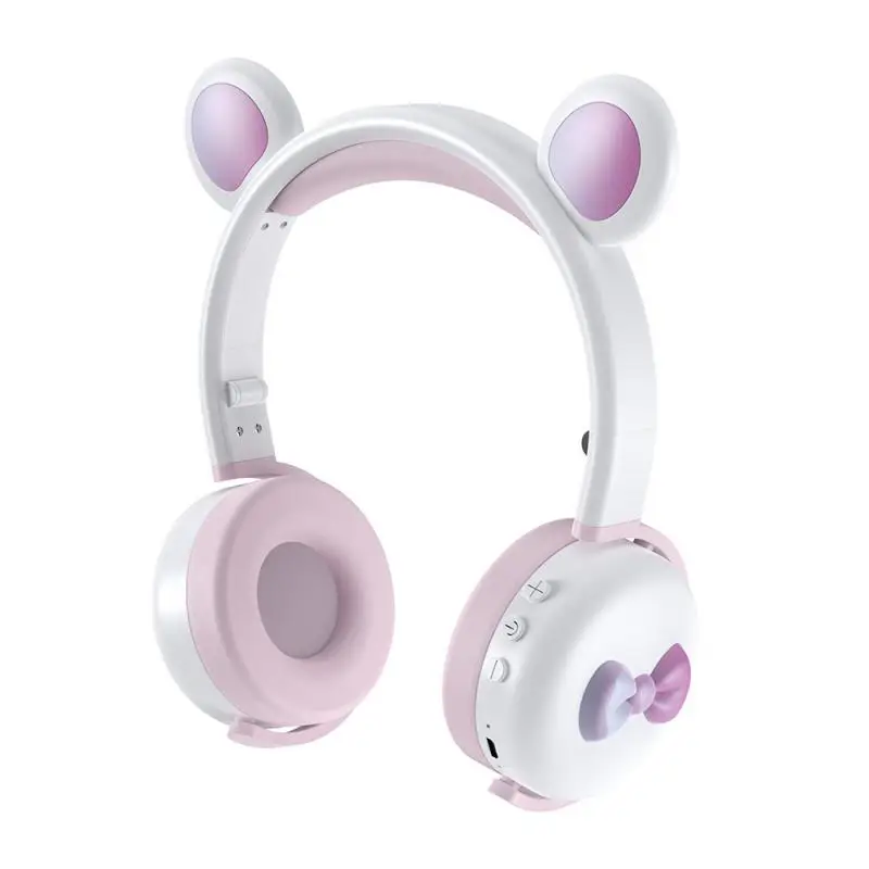 For Childrens Gifts Wireless Bluetooth-compatible Headset Cartoon Led Head-mount Headphones Cute Bear Ears Earphones
For Childrens Gifts Wireless Bluetooth-compatible Headset Cartoon Led Head-mount Headphones Cute Bear Ears Earphones