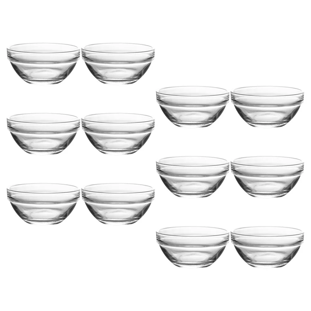 12pcs Transparent High Temperature Resistance Stackable Household Glass Serving Bowl Prep Bowls
12pcs Transparent High Temperature Resistance Stackable Household Glass Serving Bowl Prep Bowls