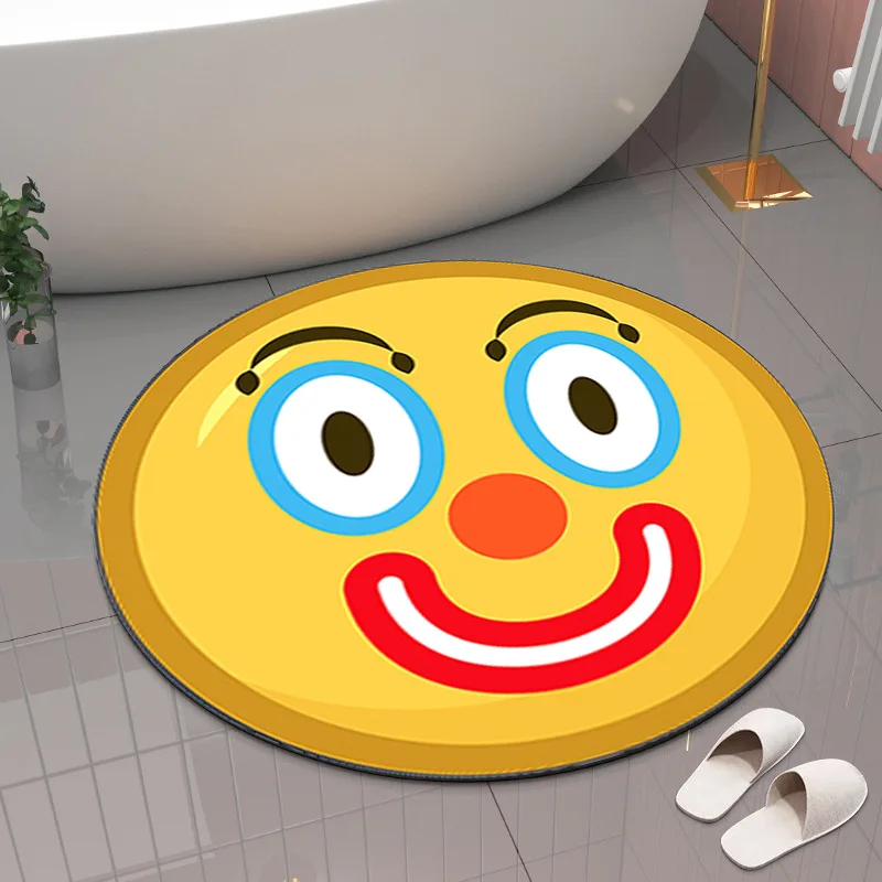 Smiley Bathroom Floor Mat Round Cute Non-slip Mat Children's Room Carpet Funny Expression Bag Floor Mat Computer Chair Mat
Smiley Bathroom Floor Mat Round Cute Non-slip Mat Children's Room Carpet Funny Expression Bag Floor Mat Computer Chair Mat