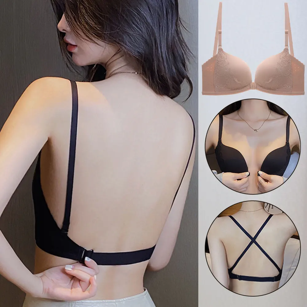 Front Closure Bra Backless Bralette Push Up Women Brassiere Open Back Underwear Wireless Wedding Female Lingerie Invisible Bras
Front Closure Bra Backless Bralette Push Up Women Brassiere Open Back Underwear Wireless Wedding Female Lingerie Invisible Bras