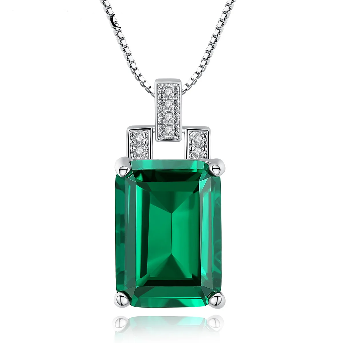 Luxury S925 Sterling Silver Artificial Emerald Pendant Necklace for Women Blue Zircon Fine Jewelry Gem Necklace Gifts for Girl
Luxury S925 Sterling Silver Artificial Emerald Pendant Necklace for Women Blue Zircon Fine Jewelry Gem Necklace Gifts for Girl