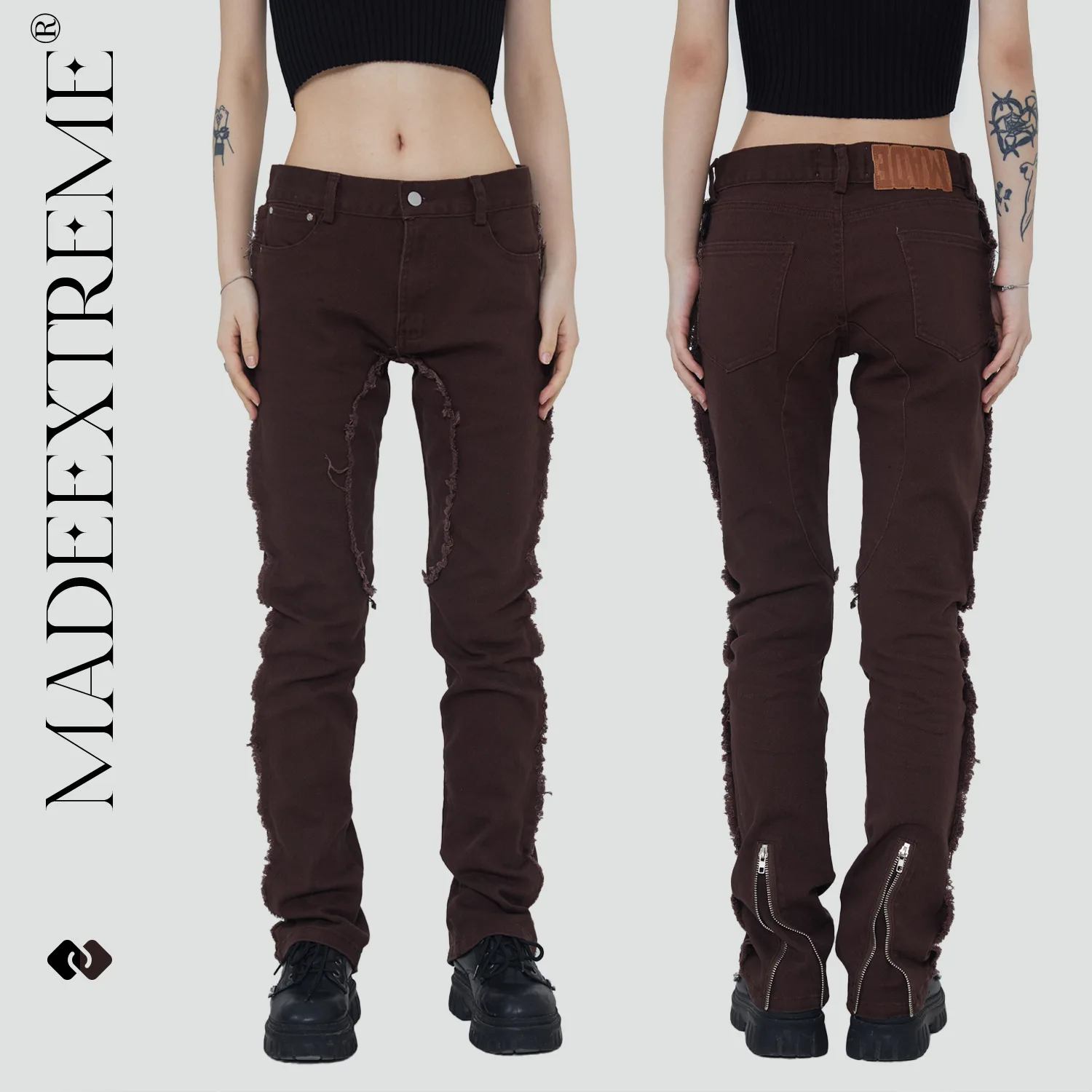 MADEEXTREME vintage frayed tassel slim fit trousers casual brown denim jeans women jeans straight leg jeans
MADEEXTREME vintage frayed tassel slim fit trousers casual brown denim jeans women jeans straight leg jeans