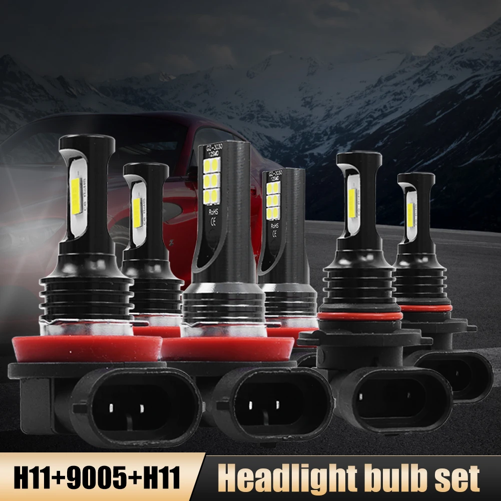 6X H11 Car LED Light Bulb High Brightness Headlight Fog Light Kit High and Low Beam 6000K White 9005 Light Bulb Auto Accessories
6X H11 Car LED Light Bulb High Brightness Headlight Fog Light Kit High and Low Beam 6000K White 9005 Light Bulb Auto Accessories