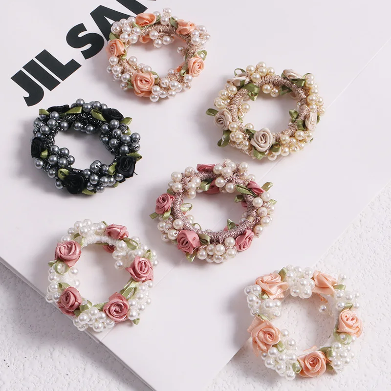 Girl Sweet Pearl Rose Flower Rubber Hair Band Children's Hair Ring Scrunchies All-Match Head Rope Kids Headdress
Girl Sweet Pearl Rose Flower Rubber Hair Band Children's Hair Ring Scrunchies All-Match Head Rope Kids Headdress