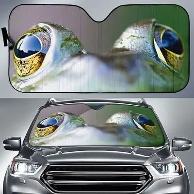 Blue Frog Eyes Image Print Car Sunshade, Realistic Blue Frog Eyes Auto Sun Shade, Gift For Frog Lover, Funny Frog Cute Animal Wi
Blue Frog Eyes Image Print Car Sunshade, Realistic Blue Frog Eyes Auto Sun Shade, Gift For Frog Lover, Funny Frog Cute Animal Wi