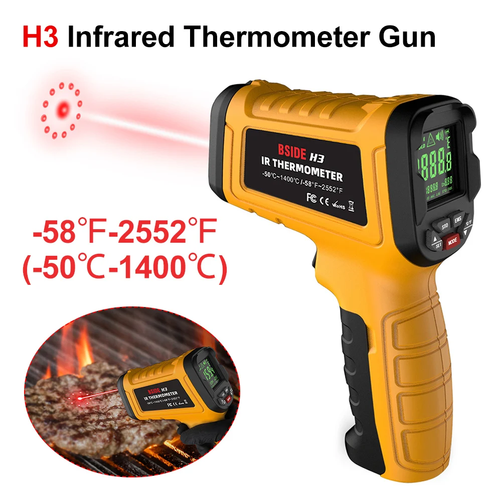 Digital Infrared Thermometer -50~1400°C Laser Termometro Pyrometer Gun Non-Contact Laser Temperature Meter Industrial Tools
Digital Infrared Thermometer -50~1400°C Laser Termometro Pyrometer Gun Non-Contact Laser Temperature Meter Industrial Tools