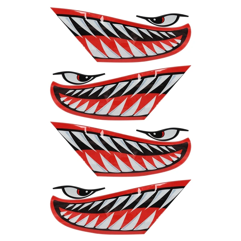 4Pcs Waterproof Kayak Sticker DIY Shark Teeth Mouth Stickers Boat Car Truck Accessories
4Pcs Waterproof Kayak Sticker DIY Shark Teeth Mouth Stickers Boat Car Truck Accessories