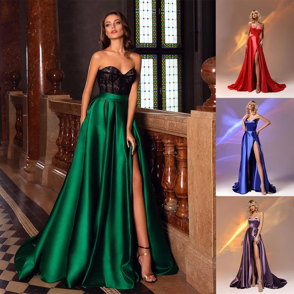 Classic Sexy Mermaid Evening Dresses Glossy High Fork Sweetheart Special Occasion Dress Women Floor Length Prom Gowns for Party
Classic Sexy Mermaid Evening Dresses Glossy High Fork Sweetheart Special Occasion Dress Women Floor Length Prom Gowns for Party