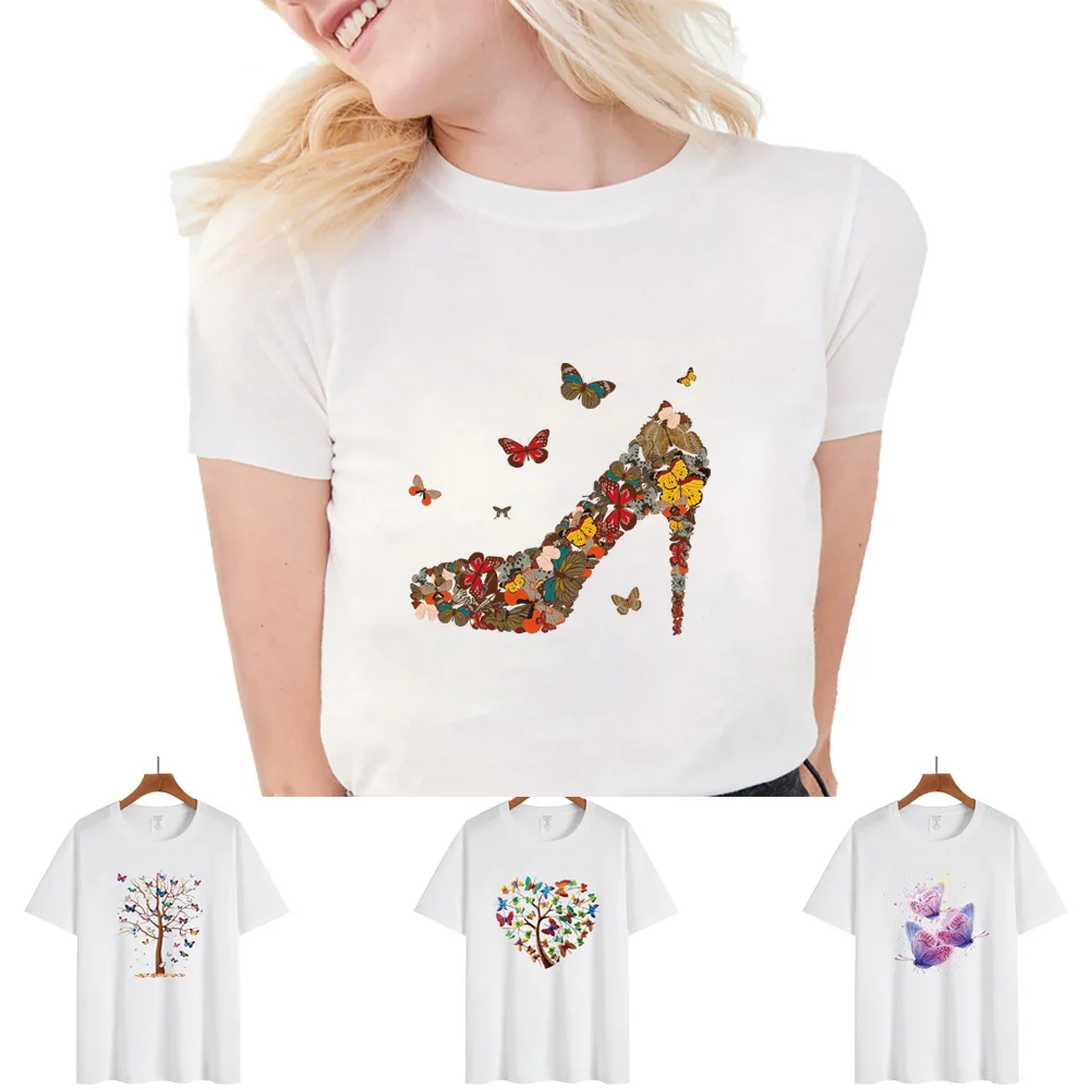 T-shirt Tops Women 2022 Summer New Tshirts Round Neck Short Sleeve Casual Comfortable Tees Butterfly Print All-match Clothing
T-shirt Tops Women 2022 Summer New Tshirts Round Neck Short Sleeve Casual Comfortable Tees Butterfly Print All-match Clothing