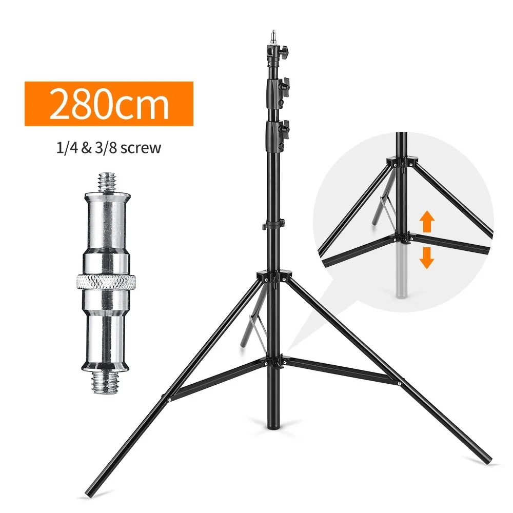 Top 2.8 Meter / 9 ft Heavy Duty Impact Air Cushioned Video Studio Light Stand,Telescopic Support in the Middle,More Stable
Top 2.8 Meter / 9 ft Heavy Duty Impact Air Cushioned Video Studio Light Stand,Telescopic Support in the Middle,More Stable