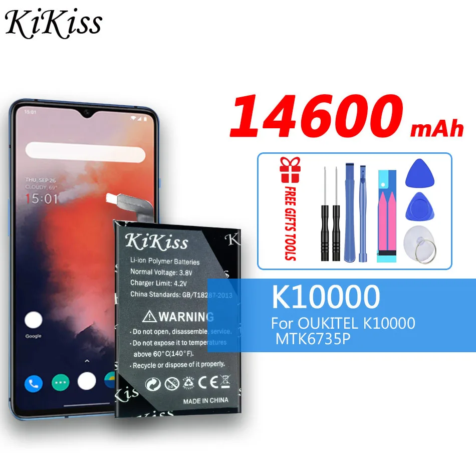 KiKiss 14600mAh for Oukitel k10000 Battery 100% New High Quality Real Battery Replacement Backup Battery For Oukitel k10000
KiKiss 14600mAh for Oukitel k10000 Battery 100% New High Quality Real Battery Replacement Backup Battery For Oukitel k10000