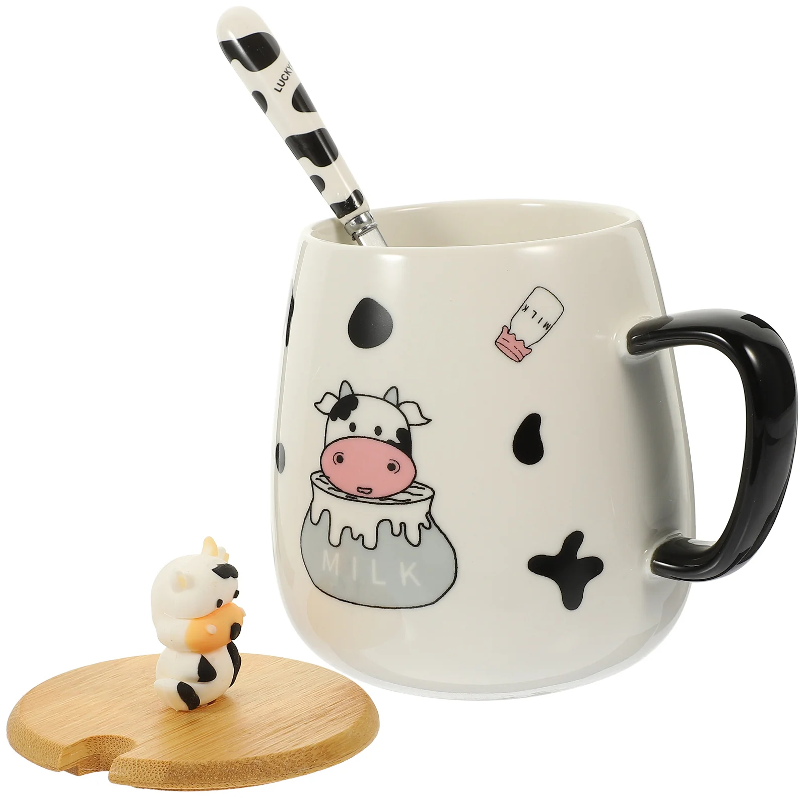Cartoon Cow Cup Kids Coffee Cup Cute Cow Stuff Handle Large Coffee Mugs Wood Handheld Breakfast Mugs Student
Cartoon Cow Cup Kids Coffee Cup Cute Cow Stuff Handle Large Coffee Mugs Wood Handheld Breakfast Mugs Student