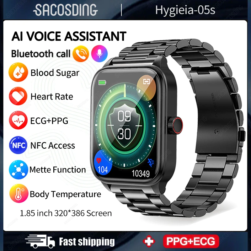 2023 New NFC Bluetooth Call Meto Function Blood Sugar Smartwatch ECG+PPG Blood Pressure Body Temperature Monitoring Smart Watch
2023 New NFC Bluetooth Call Meto Function Blood Sugar Smartwatch ECG+PPG Blood Pressure Body Temperature Monitoring Smart Watch