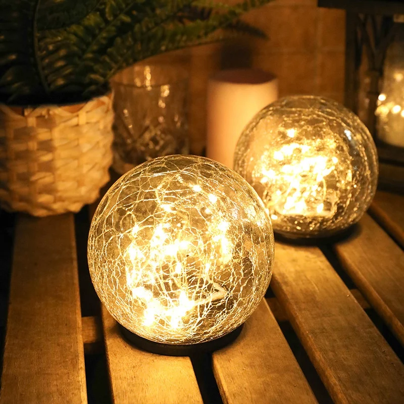 Solar Outdoor Courtyard Lamp Crack Glass Ball Lawn Lamp Garden Decoration Buried Landscape Lamp Warm Light
Solar Outdoor Courtyard Lamp Crack Glass Ball Lawn Lamp Garden Decoration Buried Landscape Lamp Warm Light