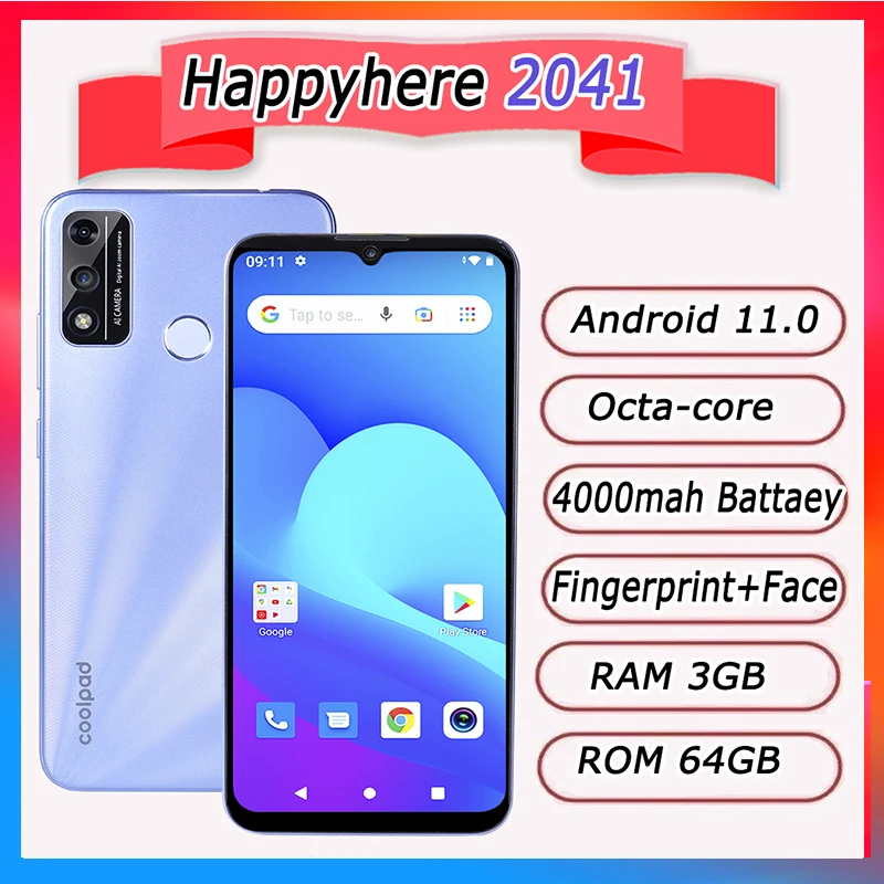 2023 new Android 11 smartphoneS 3GB+64GB shows 128GB ROM Octa Core 13MP Camera 4000mAh Fingerprint Face Recognition Cell Phone
2023 new Android 11 smartphoneS 3GB+64GB shows 128GB ROM Octa Core 13MP Camera 4000mAh Fingerprint Face Recognition Cell Phone