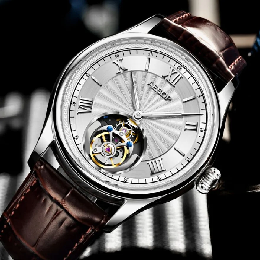 AESOP Real Flying Tourbillon Movement Skeleton Luxury Watch For Men Mechanical Waterproof Wrist Watches Brand Mens Watch 2022
AESOP Real Flying Tourbillon Movement Skeleton Luxury Watch For Men Mechanical Waterproof Wrist Watches Brand Mens Watch 2022