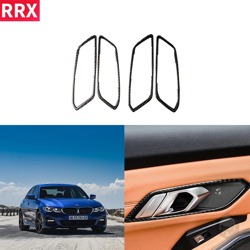 RRX for BMW G20 G28 2019 2020 2021 Real Carbon Fiber Interior Car Inner Door Handle Frame Cover Trim Sticker Auto Accessories 
RRX for BMW G20 G28 2019 2020 2021 Real Carbon Fiber Interior Car Inner Door Handle Frame Cover Trim Sticker Auto Accessories