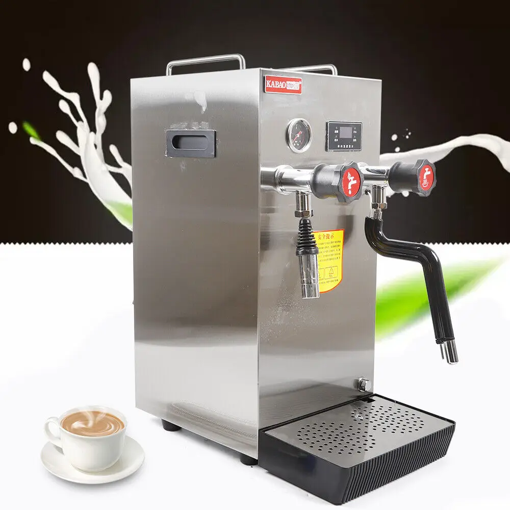 

Eatssode 110V Coffee Machine Milk Frother Steam Milk Foaming Machine Electric Milk Steamer Water Boiler Stainless Steel