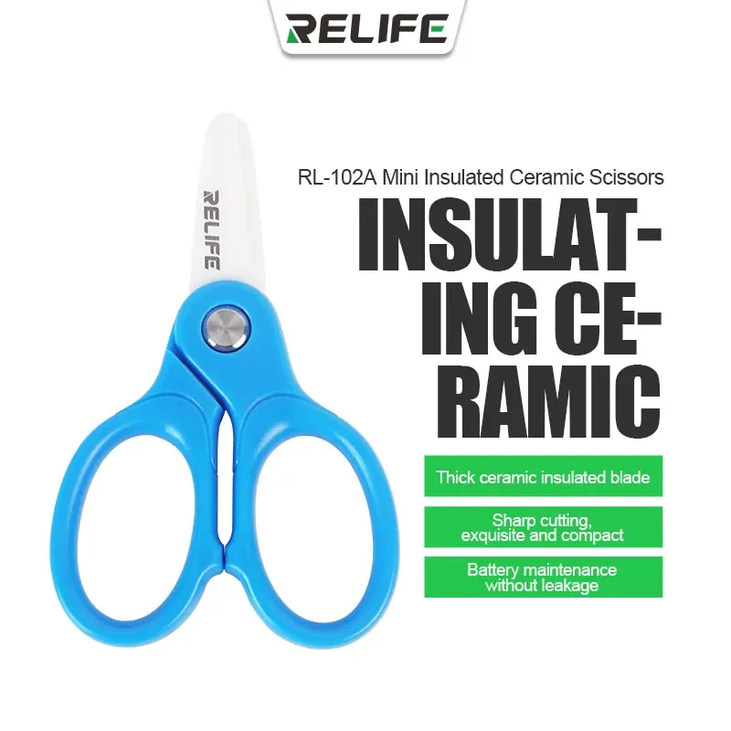 RELIFE RL-102A Mini изолированные керамические ножницы, непроводящие острые режущие аккумуляторы, инструмент для ремонта
RELIFE RL-102A Mini изолированные керамические ножницы, непроводящие острые режущие аккумуляторы, инструмент для ремонта
