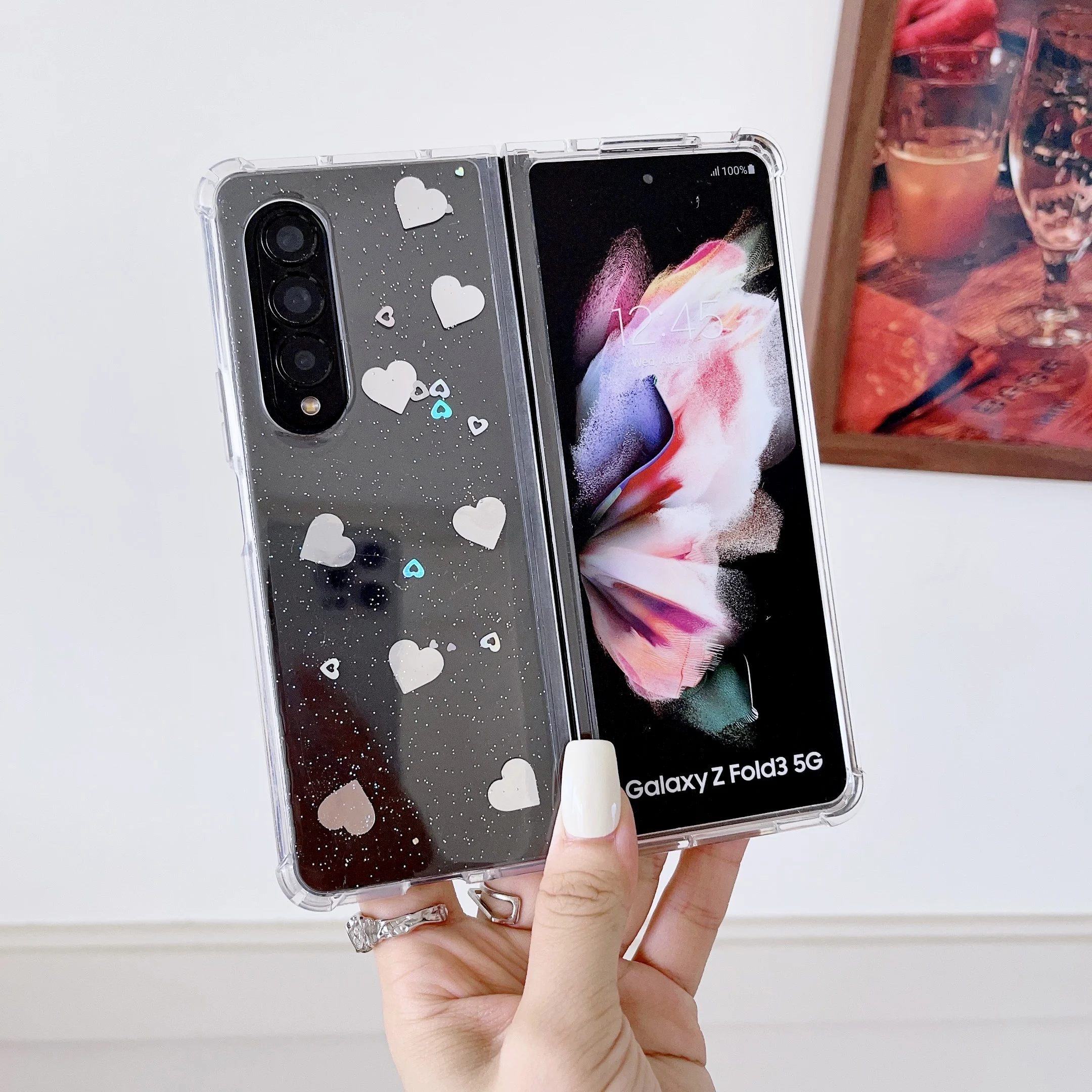 Cute Laser Glitter Star Love Case for Samsung Galaxy Z Fold 4 3 5G Coque Epoxy Bling Transparent Shockproof Slim Fit Back Cover
Cute Laser Glitter Star Love Case for Samsung Galaxy Z Fold 4 3 5G Coque Epoxy Bling Transparent Shockproof Slim Fit Back Cover