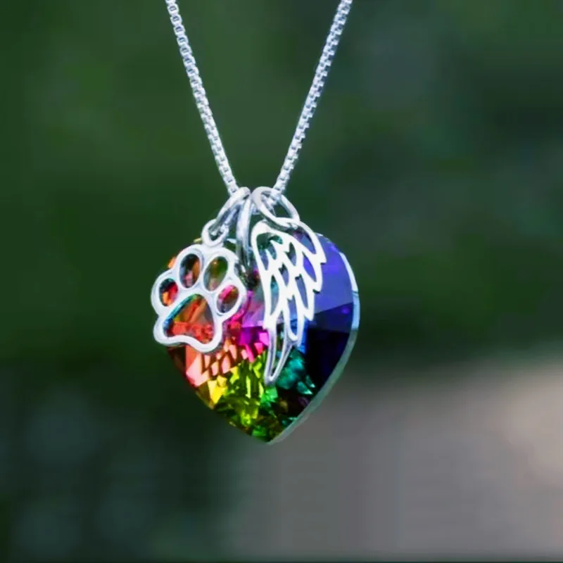 WANGAIYAO new fashion temperament simple love tourmaline crystal pendant necklace jewelry female summer wings clavicle chain jew
WANGAIYAO new fashion temperament simple love tourmaline crystal pendant necklace jewelry female summer wings clavicle chain jew