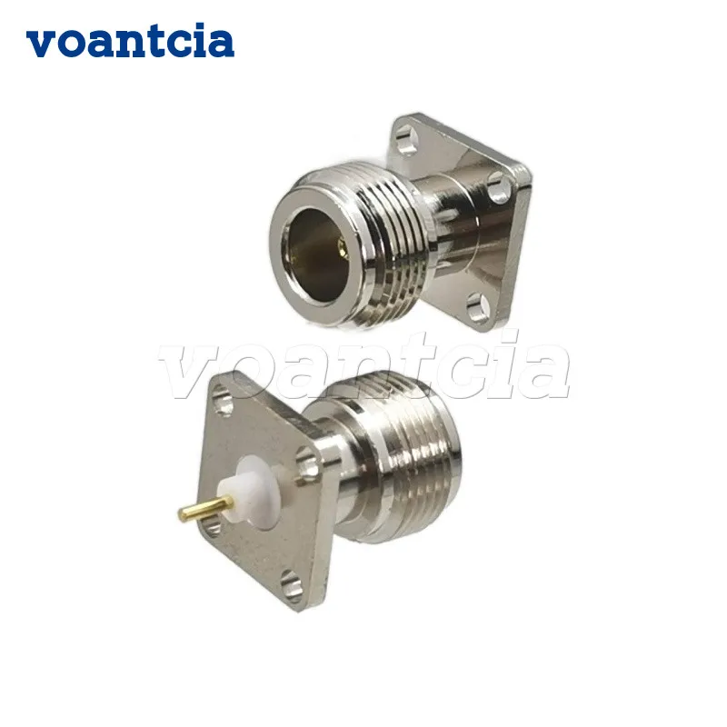 10pcs N Female Jack 4-Holes Flange PTFE Connector Solder Panel Mount RF Coaxial Brass Straight New
10pcs N Female Jack 4-Holes Flange PTFE Connector Solder Panel Mount RF Coaxial Brass Straight New
