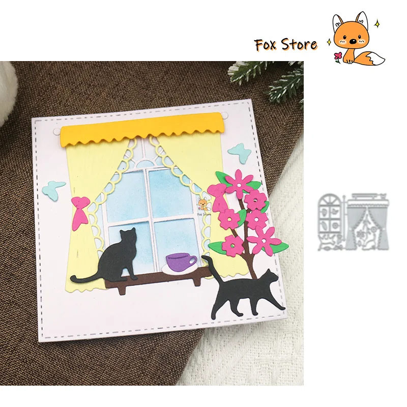 Curtain Window Metal Die Cutters for Scrapbooking Photo Album Cutting Dies Cat Card Stencils Templates Embossing Folder Craft
Curtain Window Metal Die Cutters for Scrapbooking Photo Album Cutting Dies Cat Card Stencils Templates Embossing Folder Craft