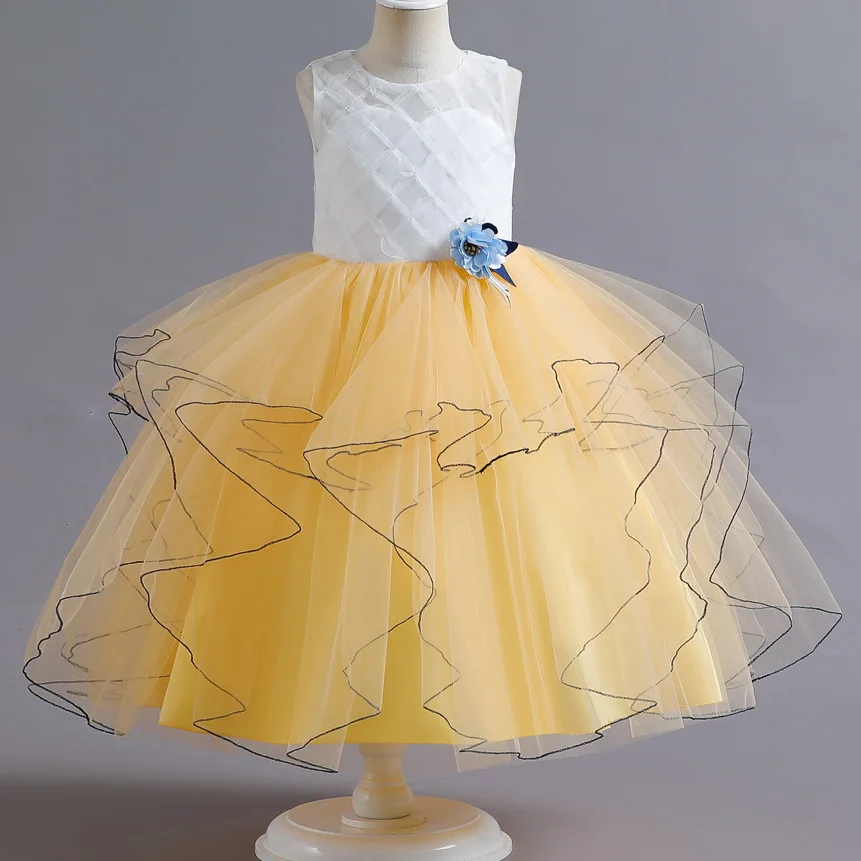 New Children's Mesh Sleeveless Applique Dress Princess Skirt Girls Piano Costumes Color Matching Long Puff Skirt
New Children's Mesh Sleeveless Applique Dress Princess Skirt Girls Piano Costumes Color Matching Long Puff Skirt
