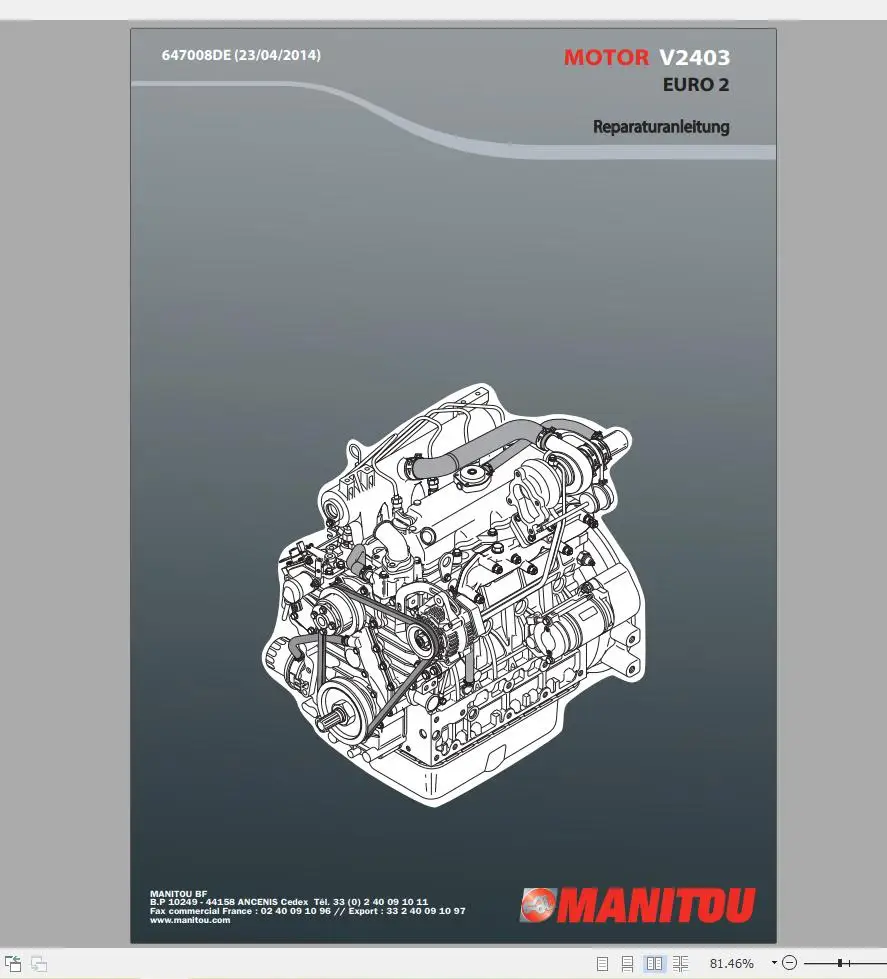Manitou Machinery 2.72 GB PDF German Language 2022 Repair Manual DVD
Manitou Machinery 2.72 GB PDF German Language 2022 Repair Manual DVD