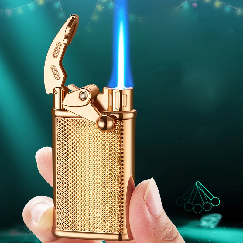 Personality Fashion Blue Flame Lighter Creative Metal Rocker Lighter Cigar Butane Gas Lighter Cigarette Accessories
Personality Fashion Blue Flame Lighter Creative Metal Rocker Lighter Cigar Butane Gas Lighter Cigarette Accessories