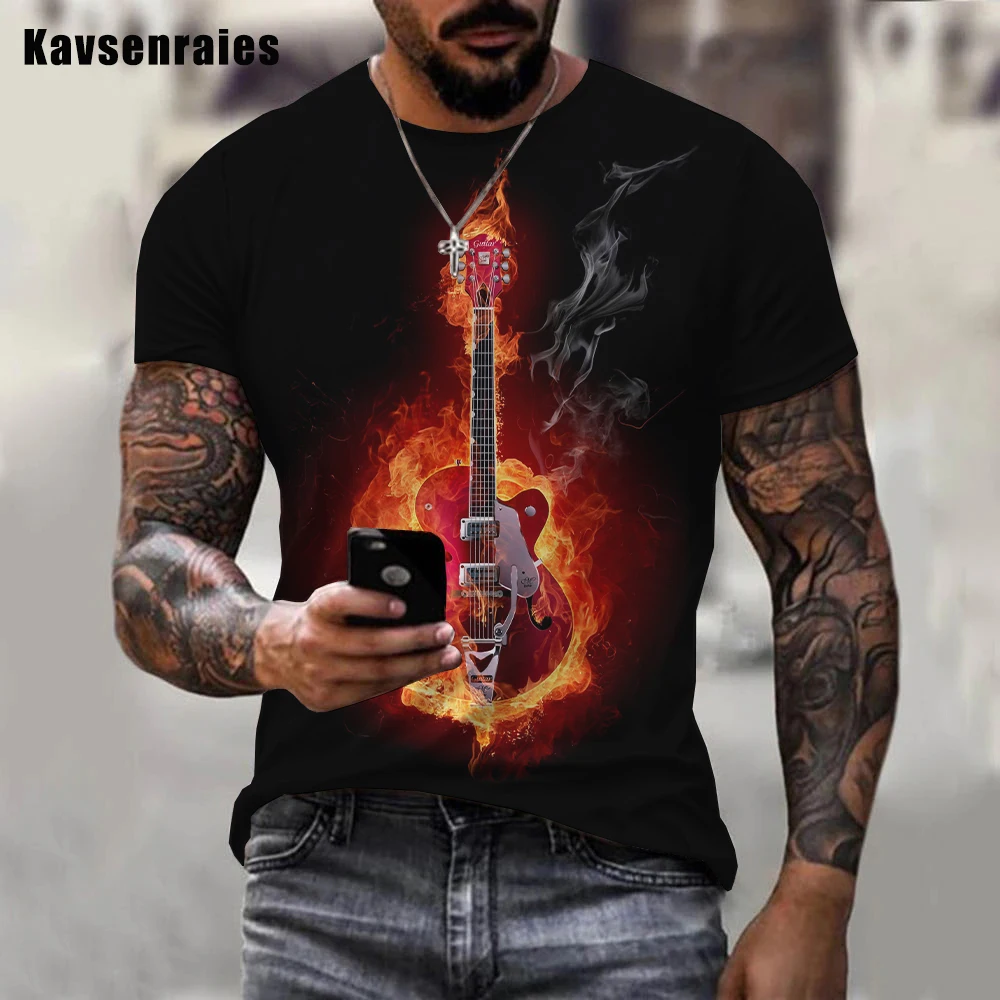 2022 New Fashion Guitar 3D Printed T-shirt Men Women Summer Casual Short Sleeve Unisex Hip Hop Harajuku Streetwear Tops
2022 New Fashion Guitar 3D Printed T-shirt Men Women Summer Casual Short Sleeve Unisex Hip Hop Harajuku Streetwear Tops