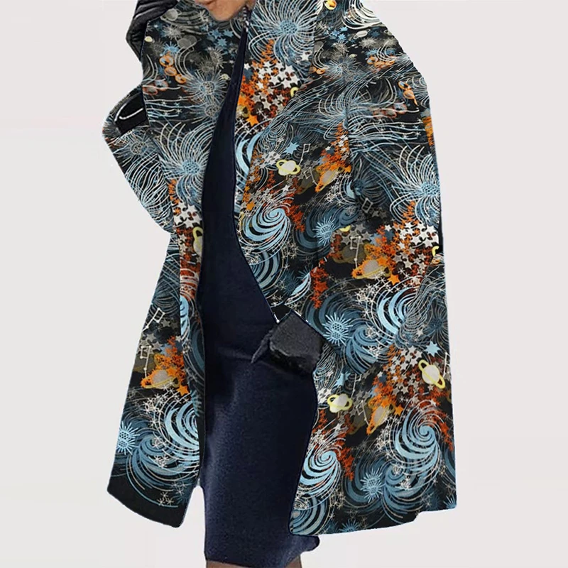 Casual Geometric Print Long Sleeve Woolen Trench Winter Loose Button Office Warm Jackets New Elegant Lapel Streetwear Midi Coats
Casual Geometric Print Long Sleeve Woolen Trench Winter Loose Button Office Warm Jackets New Elegant Lapel Streetwear Midi Coats