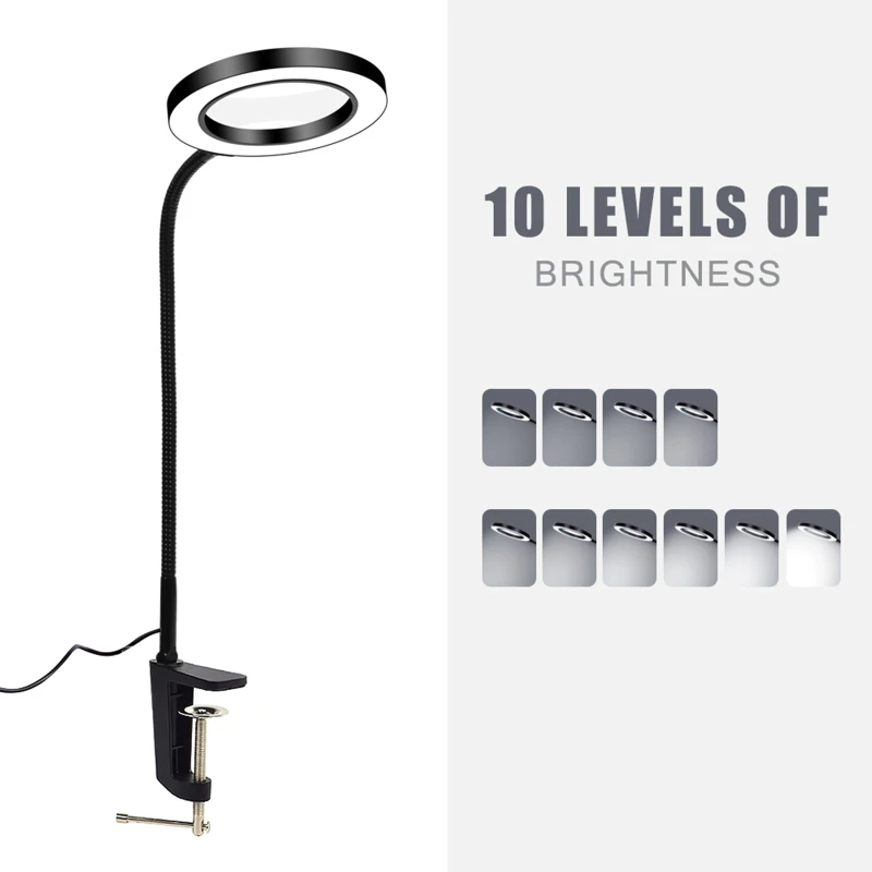 5X LED Magnifying Glass Light Clamp Desk Lamp 3 Modes & 11 Dimming Large Magnifier Lens & 360° Flexible Gooseneck Arms линзы
5X LED Magnifying Glass Light Clamp Desk Lamp 3 Modes & 11 Dimming Large Magnifier Lens & 360° Flexible Gooseneck Arms линзы