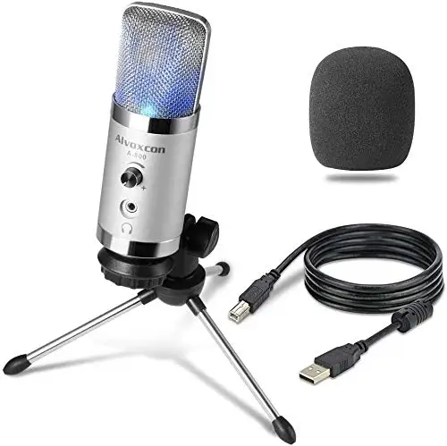 USB Microphone - Computer Mic with Headphone Monitor Jack & Windows PC, Laptop, Podcasting, Studio Recording, Steaming, Twitch
USB Microphone - Computer Mic with Headphone Monitor Jack & Windows PC, Laptop, Podcasting, Studio Recording, Steaming, Twitch