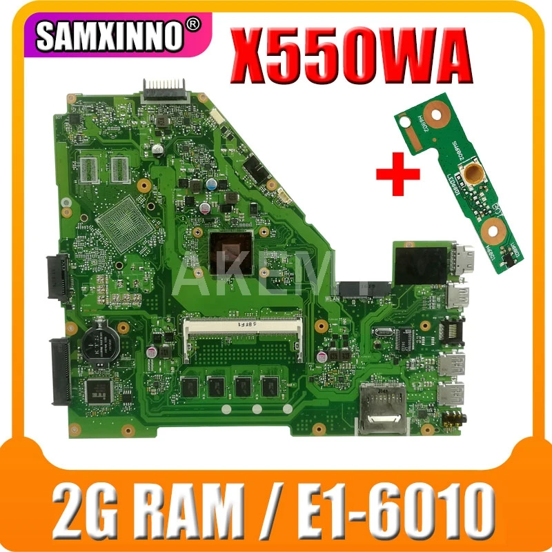 E1-6010-2G X550WA Motherboard For Asus X550WE X550W D552W X552WE X550WAK Laptop motherboard X550WA Mainboard X550WA Motherboard
E1-6010-2G X550WA Motherboard For Asus X550WE X550W D552W X552WE X550WAK Laptop motherboard X550WA Mainboard X550WA Motherboard