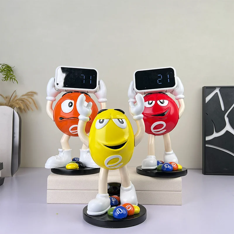 Cartoon M&Ms Statue Alarm Clock Portable Wireless Bluetooth Speaker M Bean Men Figurine Table Ornament Office Bedroom Home Decor
Cartoon M&Ms Statue Alarm Clock Portable Wireless Bluetooth Speaker M Bean Men Figurine Table Ornament Office Bedroom Home Decor