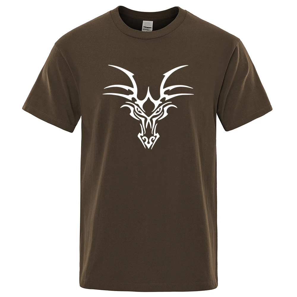 Tribal Dragon White Decal Printing T-Shirts Male Fashion Loose Tops Casual 100% Cotton T-Shirt Sweat Breathable T-Shirt Mens
Tribal Dragon White Decal Printing T-Shirts Male Fashion Loose Tops Casual 100% Cotton T-Shirt Sweat Breathable T-Shirt Mens