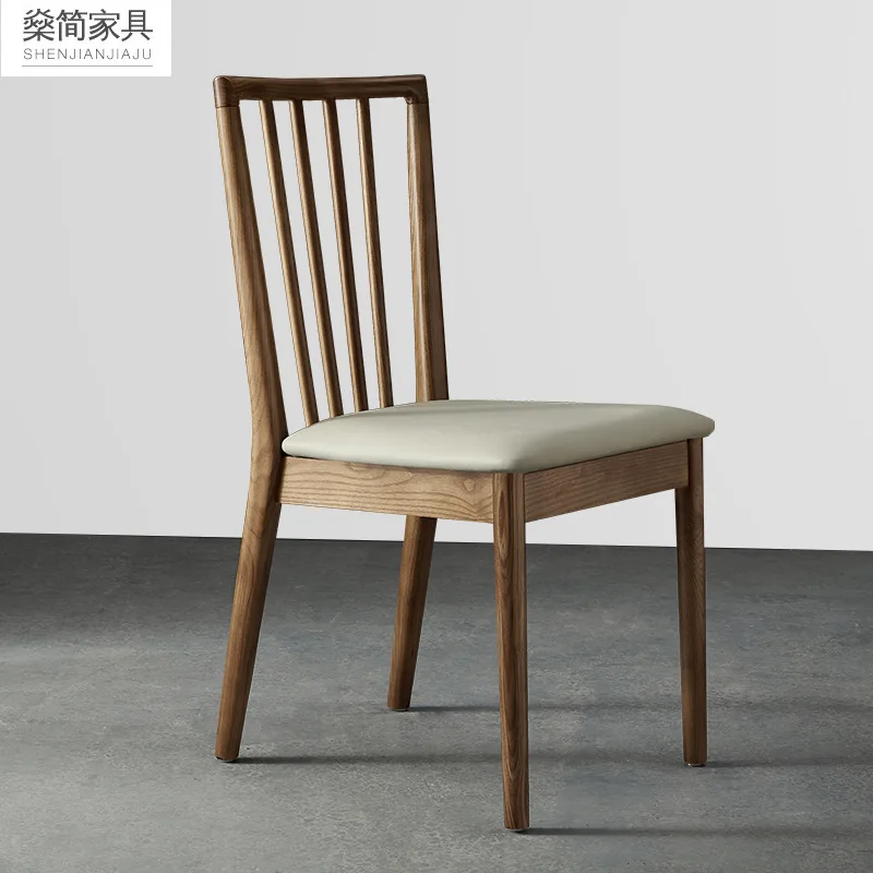 O28Modern simple home Nordic theme restaurant solid wood leather cloth chair back grid stool leisure creative net red
O28Modern simple home Nordic theme restaurant solid wood leather cloth chair back grid stool leisure creative net red