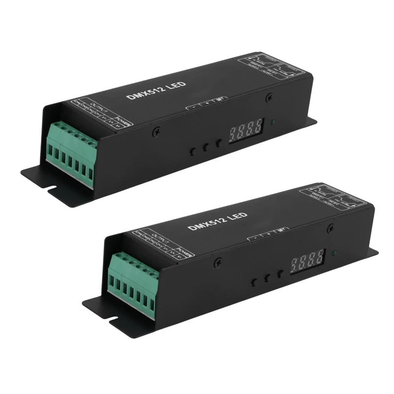 2X Dmx 512 Digital Decoder,Dimming Driver Dmx512 Controller For LED Rgbw Tape Strip Light Rj45 Connection Dc12-24V 20A
2X Dmx 512 Digital Decoder,Dimming Driver Dmx512 Controller For LED Rgbw Tape Strip Light Rj45 Connection Dc12-24V 20A