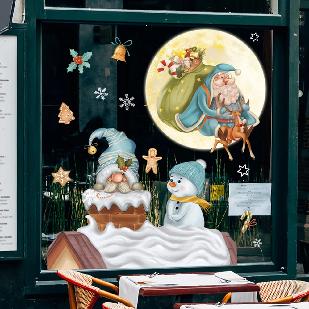 2022 New PVC Santa Claus Snowflake Moon Electrostatic Glass Sticker Double Sided Visual Christmas DIY Decorative Window Sticker
2022 New PVC Santa Claus Snowflake Moon Electrostatic Glass Sticker Double Sided Visual Christmas DIY Decorative Window Sticker