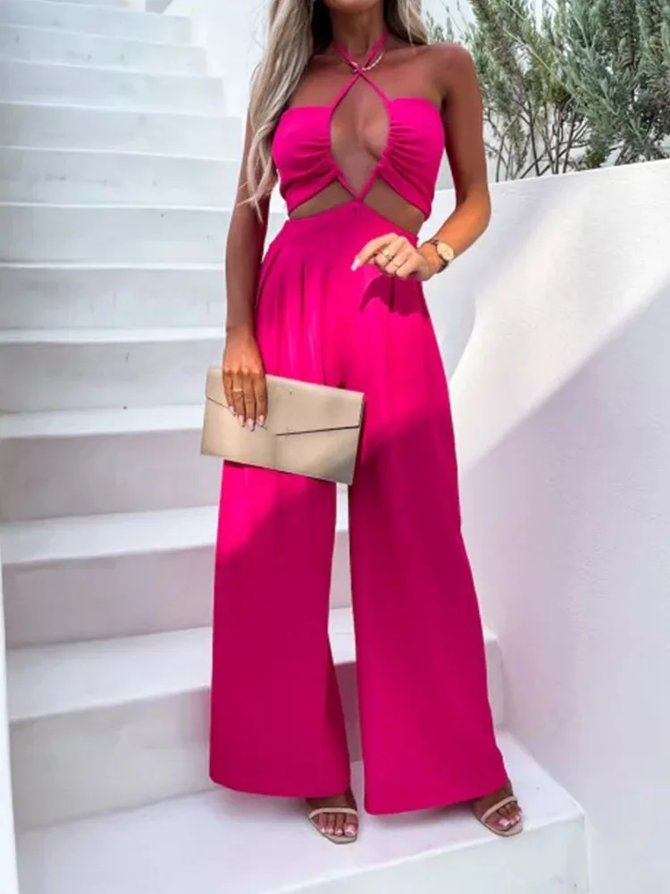 2022 Hollow Halter Jumpsuits New Sleeveless Sexy Party Club Long Pants Rompers Ladies Solid Off Shoulder Jumpsuits Chic Overalls
2022 Hollow Halter Jumpsuits New Sleeveless Sexy Party Club Long Pants Rompers Ladies Solid Off Shoulder Jumpsuits Chic Overalls