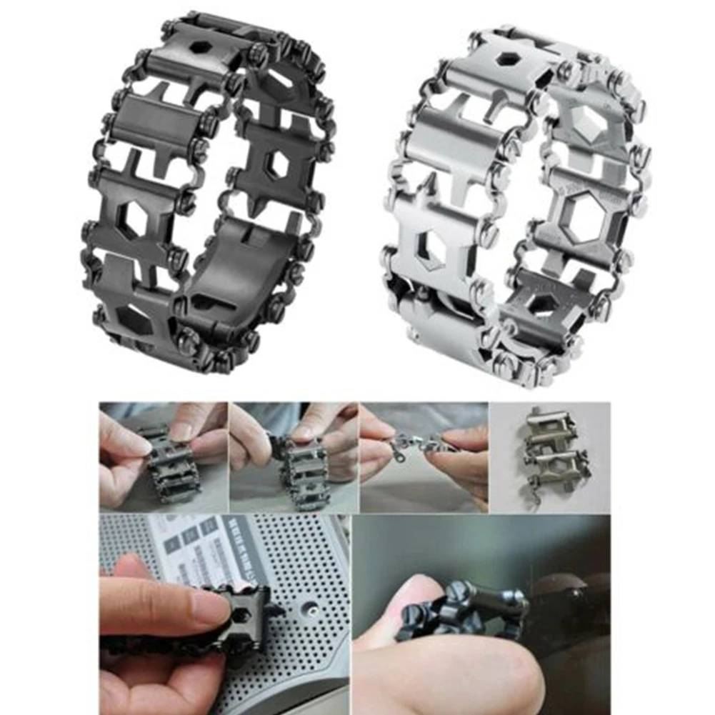 Multifunction Tool Bracelet Tread Bracelet Stainless Steel Bolt Driver Kit Friendly Wearable High Quality Outdoor Camping Tools
Multifunction Tool Bracelet Tread Bracelet Stainless Steel Bolt Driver Kit Friendly Wearable High Quality Outdoor Camping Tools