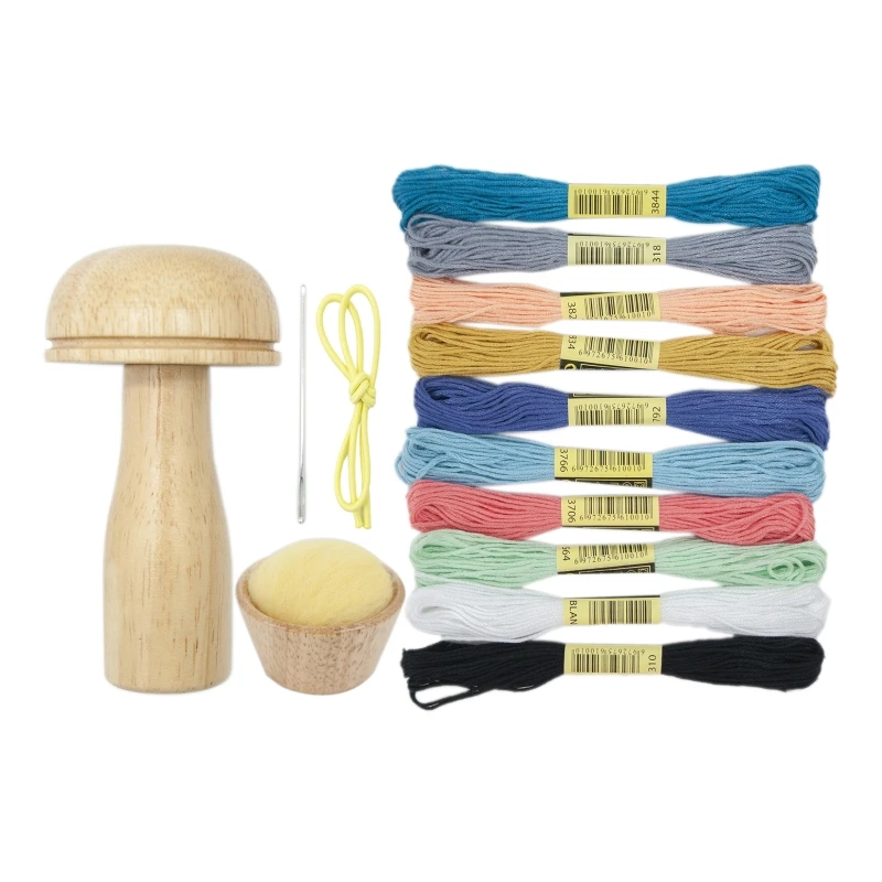 Cute Darning Set with Mushroom Shape Wooden Darner Sewing Tool Kit for Darning Socks Pants Sweaters DIY Sewing Supplies
Cute Darning Set with Mushroom Shape Wooden Darner Sewing Tool Kit for Darning Socks Pants Sweaters DIY Sewing Supplies