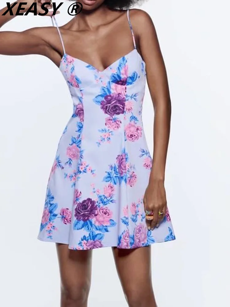 XEASY Summer Dresses For Women 2022 Sexy Slip Vintage Dress Women Clothing Floral Print Mini Sundress
XEASY Summer Dresses For Women 2022 Sexy Slip Vintage Dress Women Clothing Floral Print Mini Sundress