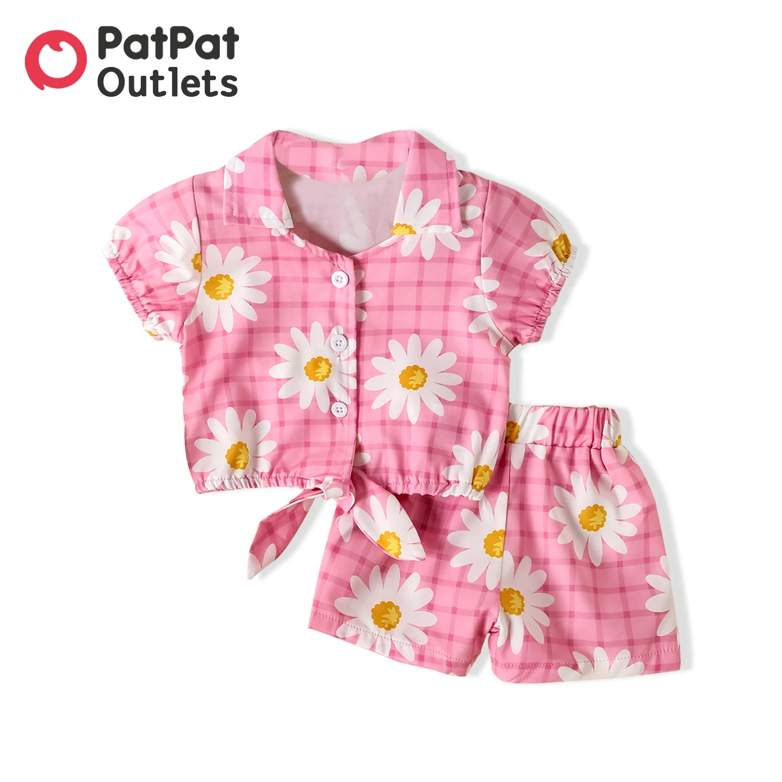 PatPat 2pcs Summer Beach Newborn Baby Girl Clothes Allover Daisy Print Pink Plaid Puff-sleeve Self-tie Top Shorts Outfits Set
PatPat 2pcs Summer Beach Newborn Baby Girl Clothes Allover Daisy Print Pink Plaid Puff-sleeve Self-tie Top Shorts Outfits Set