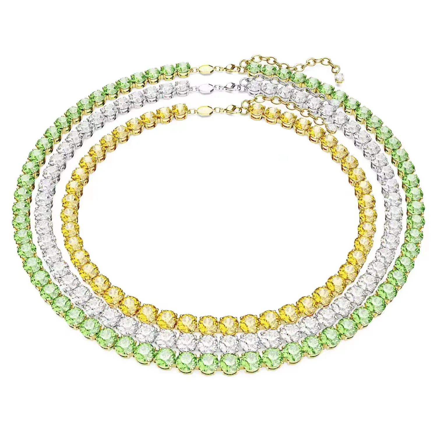 SWA 2023 Original Fashion Jewelry High Quality Zircon Crystal Necklace White Green Yellow Three Layer Combination Necklace 
SWA 2023 Original Fashion Jewelry High Quality Zircon Crystal Necklace White Green Yellow Three Layer Combination Necklace