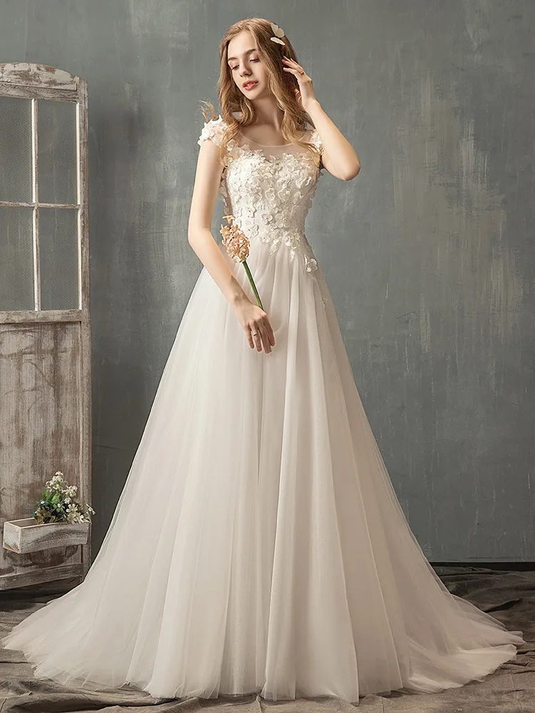 Pale Wedding dress 2022 Bride Dream French flower Sen ceremony dress tail Super Fairy simple wedding dress wedding dress
Pale Wedding dress 2022 Bride Dream French flower Sen ceremony dress tail Super Fairy simple wedding dress wedding dress