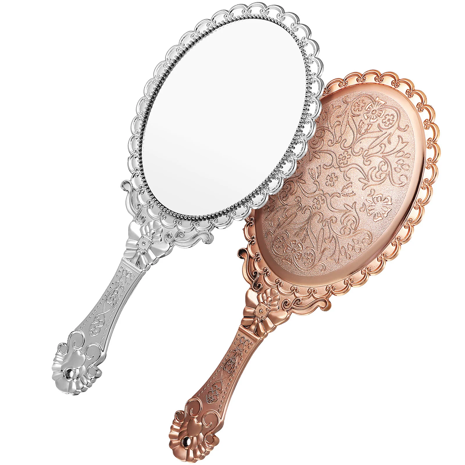 2 Pcs Vintage Decor Makeup Mirror Face Travel Abs Decorative Hand Held 
2 Pcs Vintage Decor Makeup Mirror Face Travel Abs Decorative Hand Held