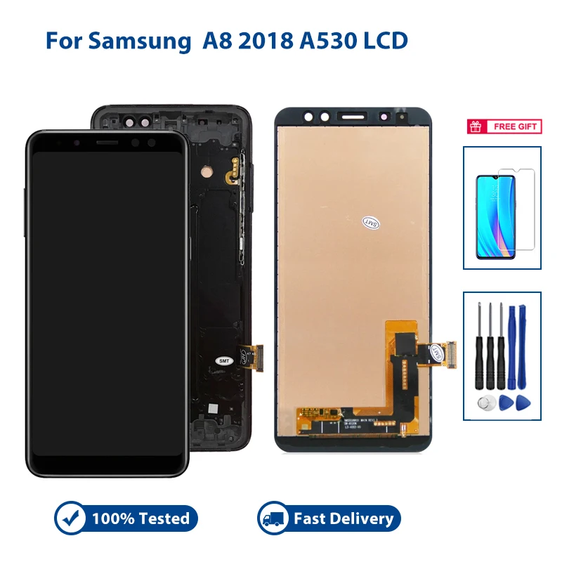 100% протестированный ЖК-дисплей для Samsung Galaxy A8 2018 A530F ЖК-дисплей сенсорный черный экран дигитайзер Assesmbly запасные части 
100% протестированный ЖК-дисплей для Samsung Galaxy A8 2018 A530F ЖК-дисплей сенсорный черный экран дигитайзер Assesmbly запасные части