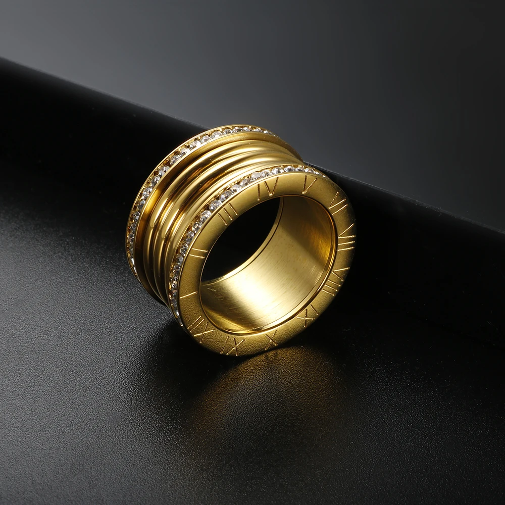 12mm Wide Punk Roman Numeral Ring for Men Women Lovers Couple Ring Luxury Rhinestone Stainless Steel Fing Rings Trendy Jewelry
12mm Wide Punk Roman Numeral Ring for Men Women Lovers Couple Ring Luxury Rhinestone Stainless Steel Fing Rings Trendy Jewelry